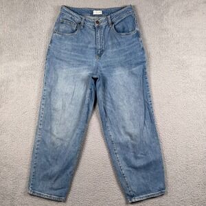Oliver Logan Harlow High Rise Barrel Jeans Light Wash Denim Womens 27